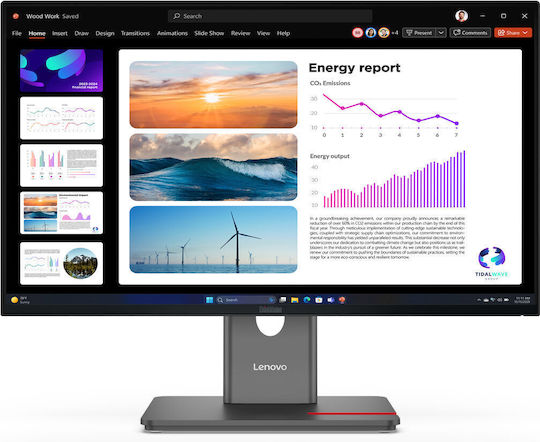 Lenovo ThinkVision P24Q-40 IPS Monitor 23.8" QHD 2560x1440 with Response Time 6ms GTG