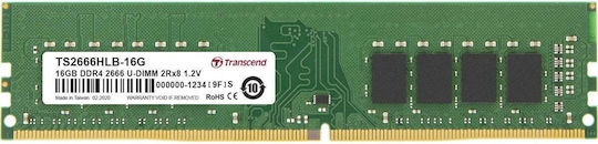Transcend DDR4 με Module 1x16GB και Ταχύτητα 2666 για Desktop