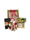Pachet Cadou De Crăciun Ornament Decorativ Moș Crăciun 100g Praline Ferrero Rocher Cafea Davidoff Flori Uscate Parfumate