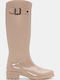 Damen Gummistiefel Beige