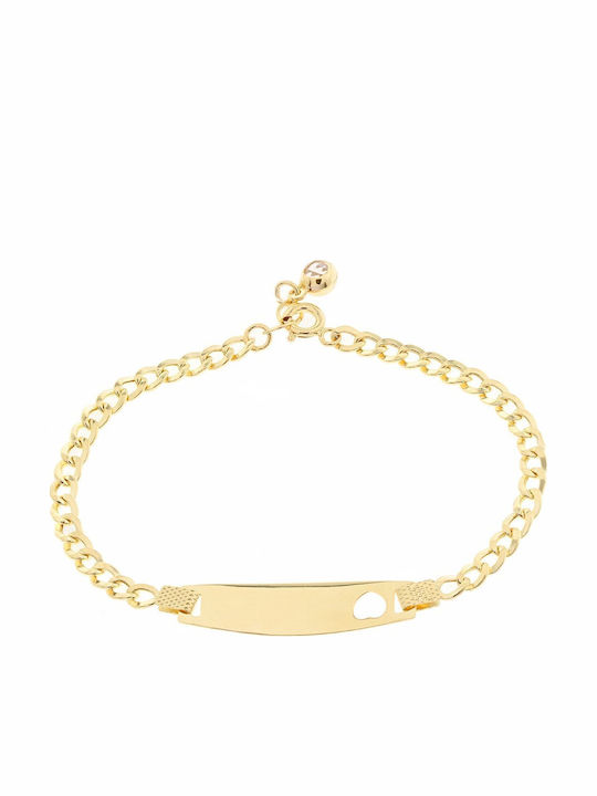 Senzio Belibasakis Kids Bracelet ID from Gold 14K