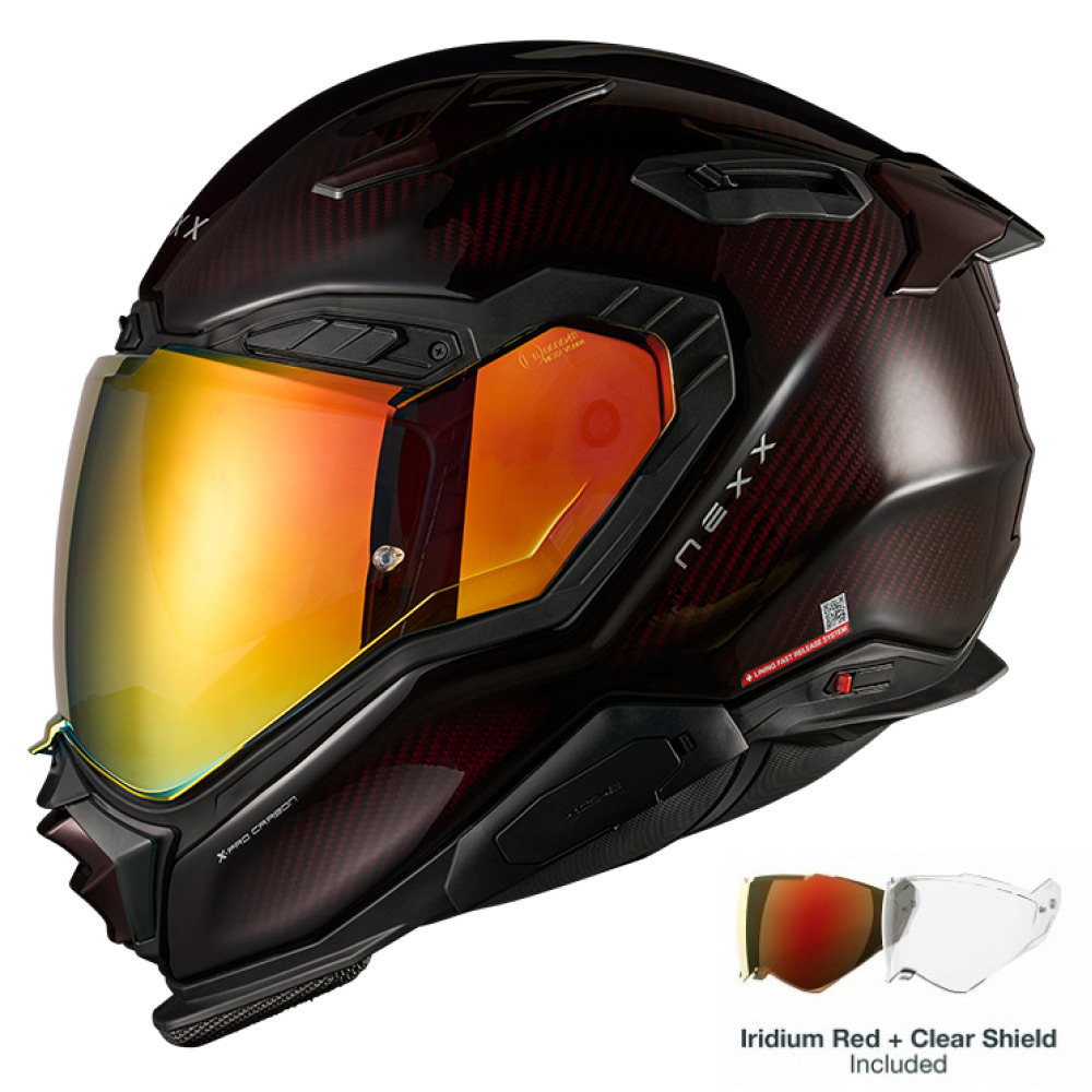 Nexx X.WST3 Lava Carbon Red Cască Moto Față întreagă DOT / ECE