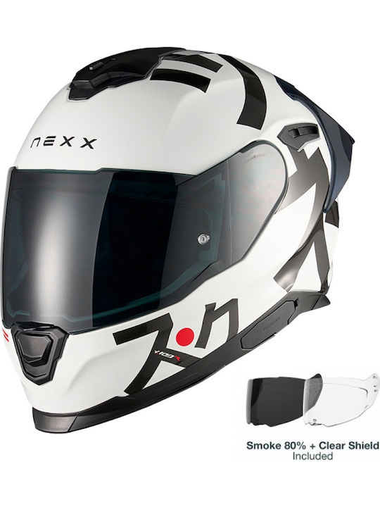 Nexx Y.100R Nippon White Cască Moto Față întreagă DOT / ECE 22.06