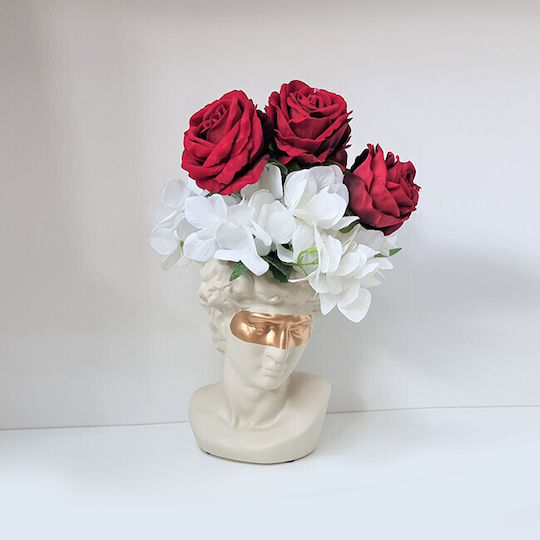 Velve Vază Decorativă Ceramică Ecru 22x22x22cm 1buc
