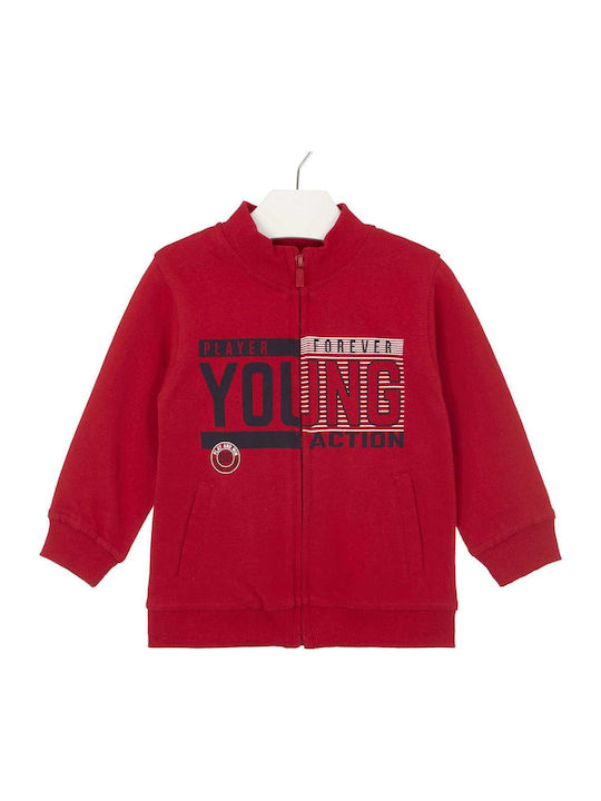 Kids Sweatshirt Cardigan Red
