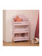 Kids Wooden Bookcase Pink 61.5x18.5x100cm
