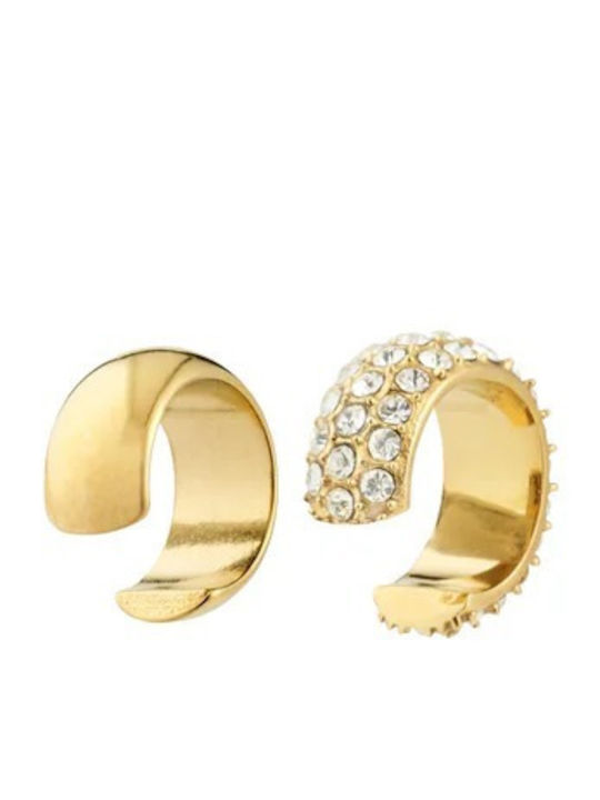 Pilgrim Set Ohrringe Cuff Vergoldet