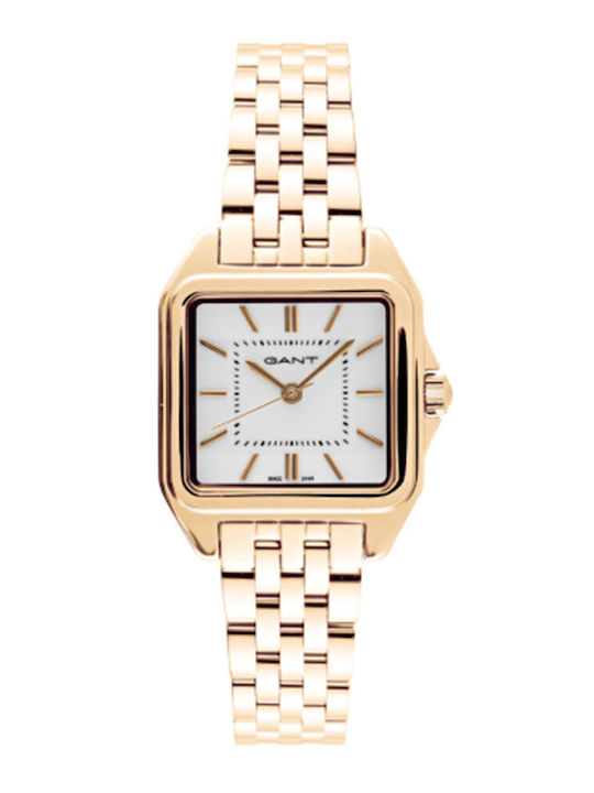 Gant Seneca Mid 5 Women's Watch with Pink Gold Metal Bracelet