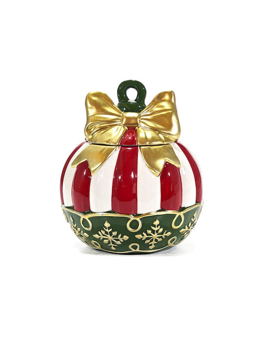 General Trade Weihnachtliche Keksdose Keramik L18xB18cm.