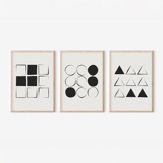 Pakketo Ellene Threefold Painting on Canvas 33x48cm