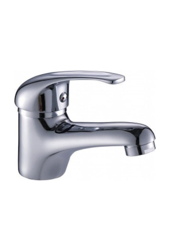 Inter Ceramic Αναμεικτική Μπαταρία Νιπτήρα Ασημί