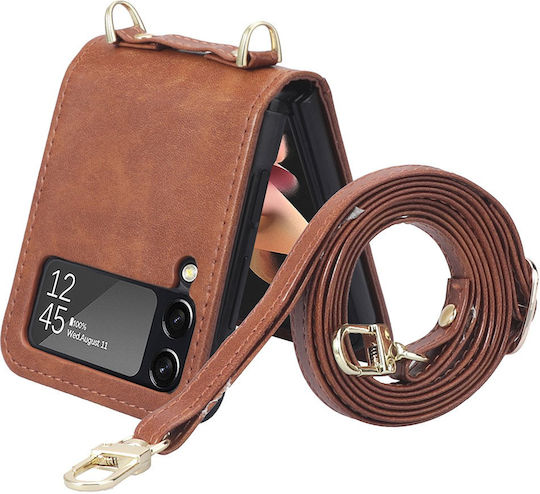 Калъф Leather Card Slots Samsung Galaxy Z Flip3 5G Кафяв