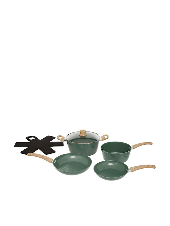 5Five Cookware Set of Aluminum with Coating 6pcs