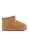 Leather Women's Boots Tabac Brown
