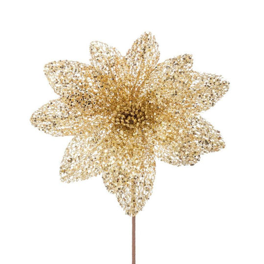 Χρυσό Glitter Αλεξανδρινό Κλαδί Πούλιες – 60cm 230.035.0011.04