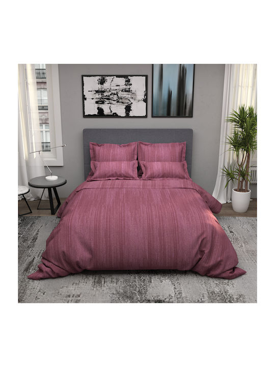 Charalambidis Textiles Duvet Cover Single 160x240 Rain Fuchsia