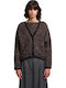 Damen Strickjacke mit Knöpfen Schwarze