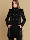 Women's Black Peacoat