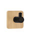 Kleine Wolke Bamboo Pin Άγκιστρο Μπάνιου Μονό με Βίδες ​4.5x4.5cm Ασημί