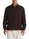 Long Sleeve Denim Overshirt Brown