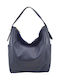 Leder Damentasche Schultertasche Blau