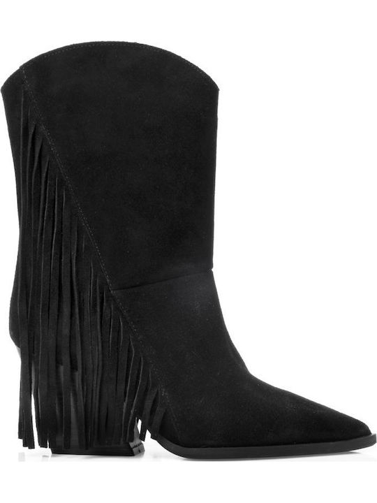 Women's Ankle Boots with High Heel Black