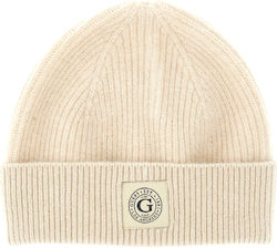Guess Beanie Ανδρικός Σκούφος με Rib Πλέξη σε Μπεζ χρώμα