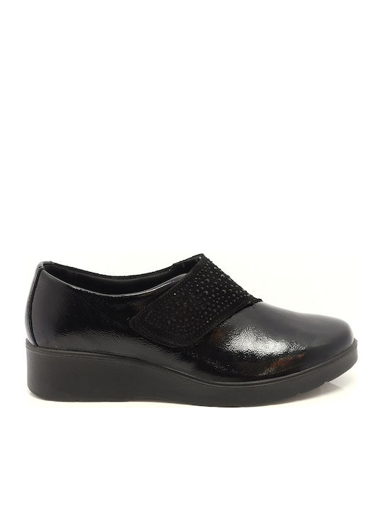 Δερμάτινα Γυναικεία Loafers σε Μαύρο Χρώμα