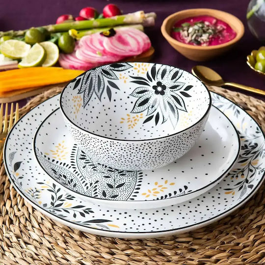 Portmeirion Geschirrset aus Porzellan Weiß 12Stück
