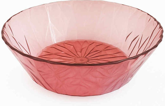 Servierschüssel Rund Kunststoff Rosa mit Durchmesser 22cm