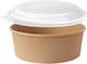 Disposable Salad Paper Bowl Kraft 50pcs 32oz-1000ml Lid
