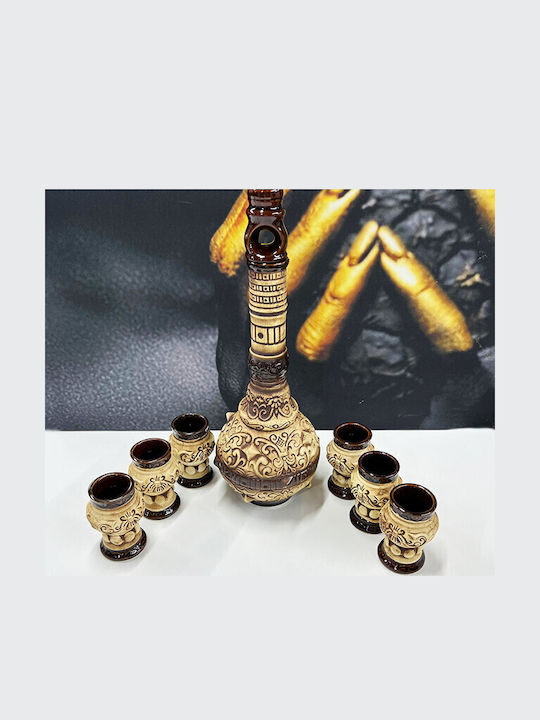 Velve Sticlă Carafă de Servire 37buc cu Dop și Pahare 1buc