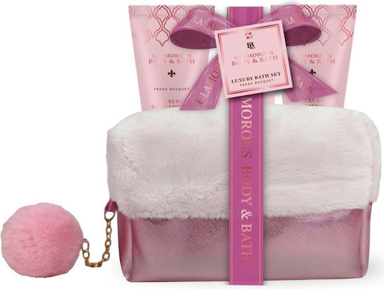 Folia Professional Glamorous Pink Pom Pom Σετ Περιποίησης για Καθαρισμό Σώματος 4τμχ