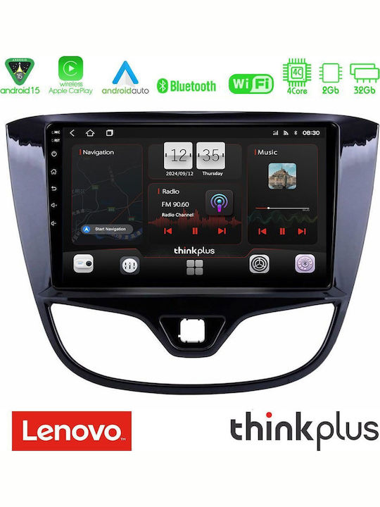 Lenovo Car Audio System for Opel Karl 2017-2019 (Bluetooth/USB/WiFi/GPS/Apple-Carplay/Android-Auto) with Touch Screen 9"