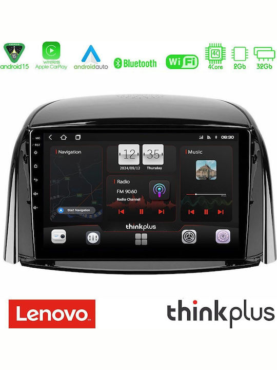 Lenovo Car Audio System for Renault Koleos 2007-2015 (Bluetooth/USB/WiFi/GPS/Apple-Carplay/Android-Auto) with Touch Screen 9"