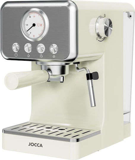 Μηχανή Espresso 1400W Πίεσης 15bar Μπεζ J-2709