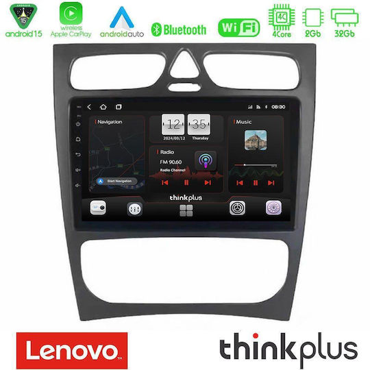 Lenovo Car Audio System for Mercedes-Benz C Class 2000-2004 (Bluetooth/USB/WiFi/GPS/Apple-Carplay/Android-Auto) with Touch Screen 9"