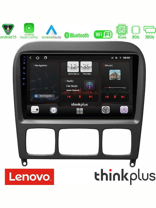 Lenovo Car Audio System for Mercedes-Benz S Class 1999-2004 (Bluetooth/USB/WiFi/GPS/Apple-Carplay/Android-Auto) with Touch Screen 9"