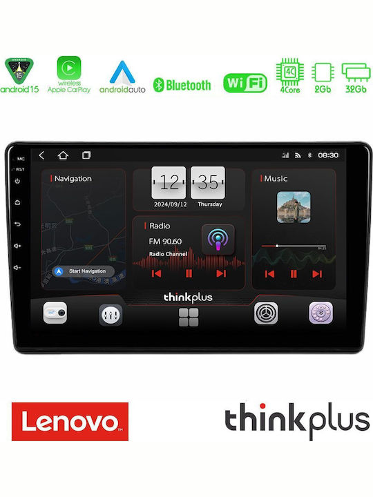 Lenovo Car Audio System for Peugeot Partner / Partner Tepee Citroen Berlingo 2008-2018 (Bluetooth/USB/AUX/WiFi/GPS/Apple-Carplay/Android-Auto) with Touch Screen 9"