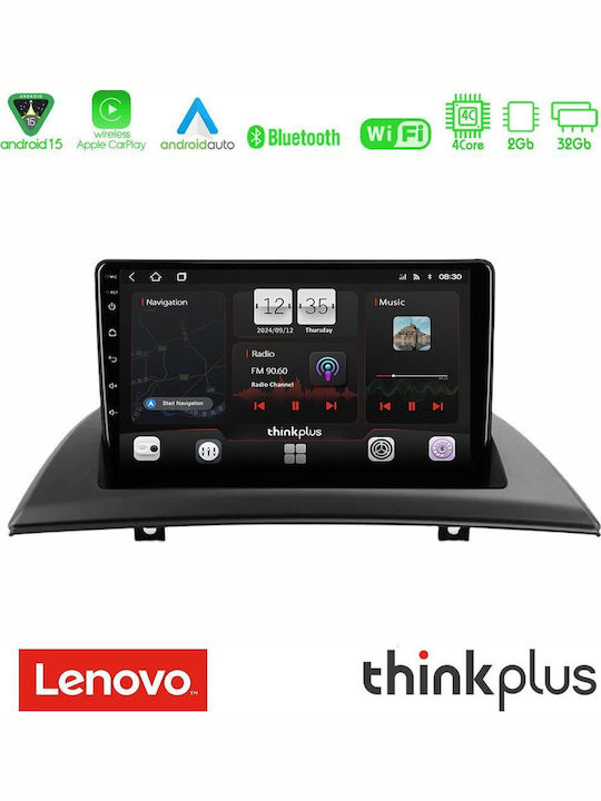 Lenovo Car Audio System for BMW X3 (E83) 2003 – 2010 (Bluetooth/USB/AUX/WiFi/GPS/Apple-Carplay/Android-Auto) with Touch Screen 9"