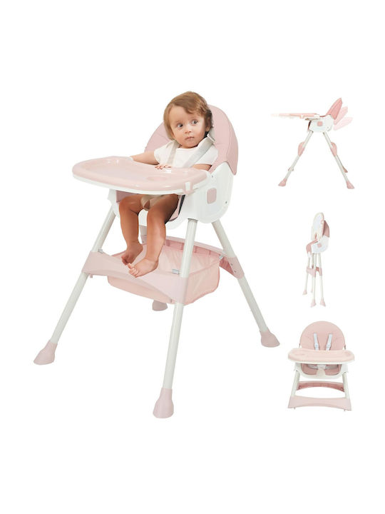 Klappbarer Baby Hochstuhl Rosa