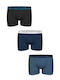 Ανδρικά Μποξεράκια Black, Blue 3Pack