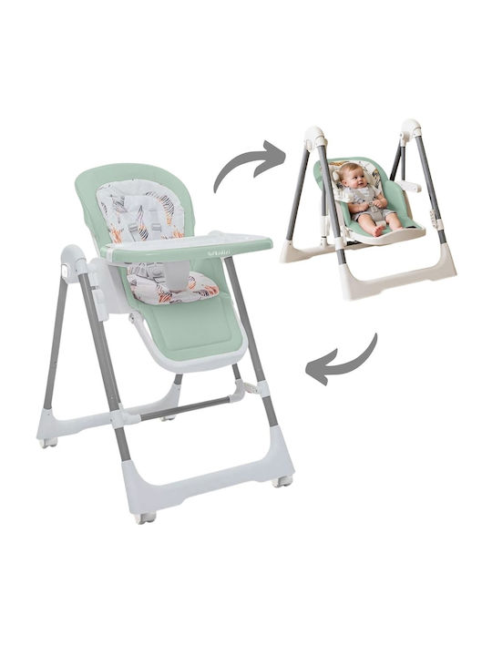 Kidizi Klappbarer Baby Hochstuhl 2 in 1 Grün