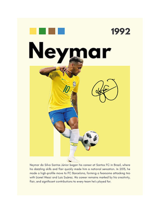 Poster Neymar Sc071 21cm X 30cm