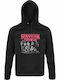 Unisex Organic Cotton Hoodie Stranger Things Squad Logo Black