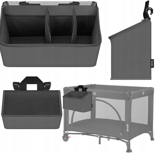 Lionelo Kinderzimmer-Aufbewahrungskörbe Kinderbett-Set Grau
