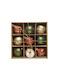 Christmas Tree Ornaments Shatterproof Gold Antique Mix D8cm Set of 9 Pieces