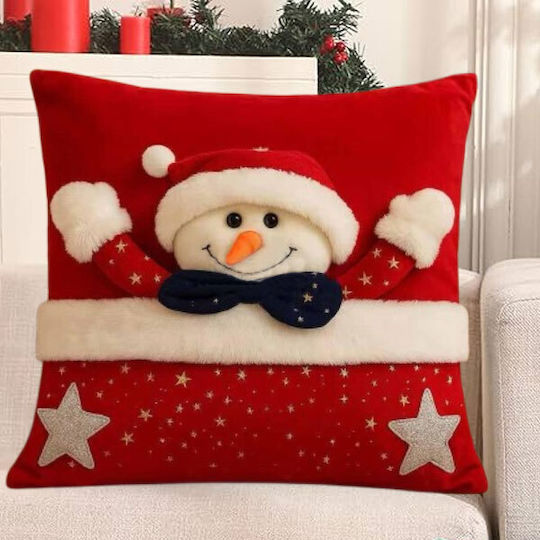 Christmas Pillow Case Snowman 45x45cm