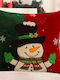 Christmas Pillow Case Snowman 45x45cm