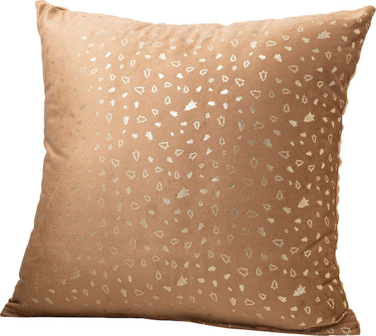 Beauty Home Goldene Tannen Weihnachtsdekorative Kissenbezug Beige 45x45cm